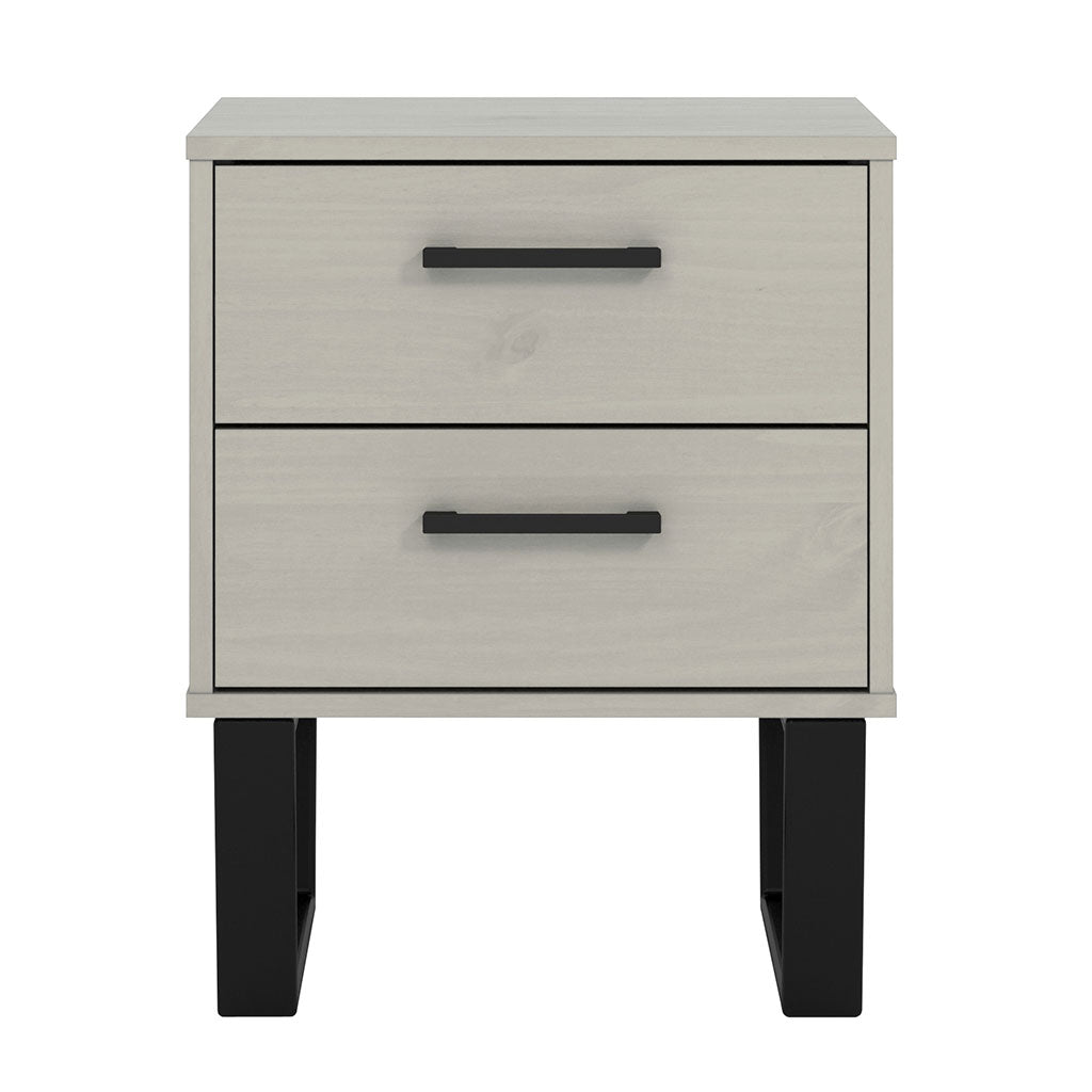 Wooden Bedside Cabinet With 2 Drawers - Texas