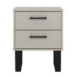 Wooden Bedside Cabinet With 2 Drawers - Texas