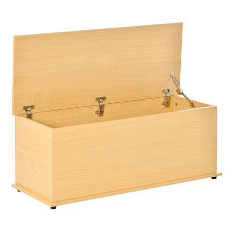 Wooden Blanket Box 100cm Wide With Storage - Velmora