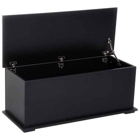 Wooden Blanket Box 100cm Wide With Storage - Velmora