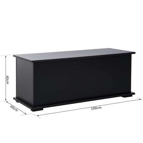 Wooden Blanket Box 100cm Wide With Storage - Velmora