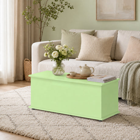 Wooden Blanket Box 100cm Wide With Storage - Velmora
