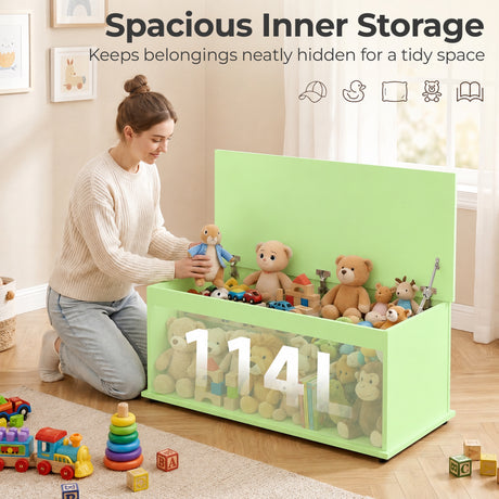 Wooden Blanket Box 100cm Wide With Storage - Velmora