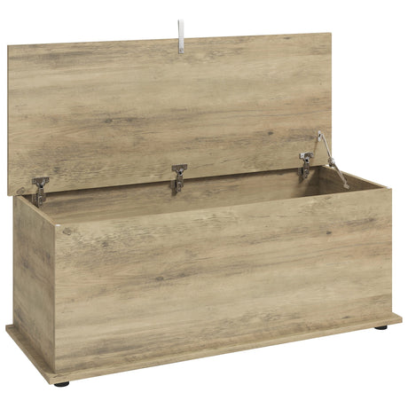 Wooden Blanket Box 100cm Wide With Storage - Velmora