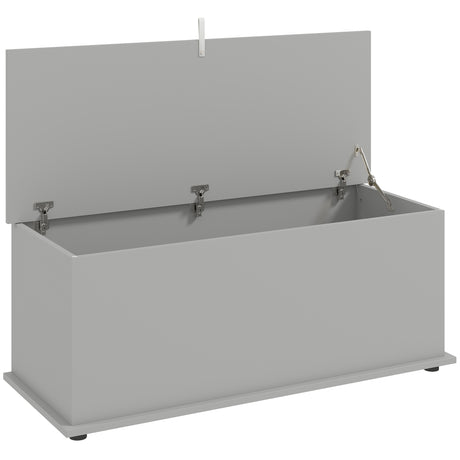 Wooden Blanket Box 100cm Wide With Storage - Velmora