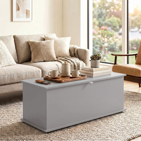 Wooden Blanket Box 100cm Wide With Storage - Velmora