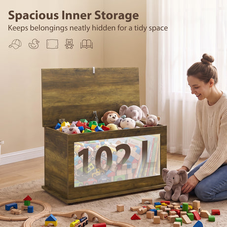 Wooden Blanket Box 80cm Wide With Storage - Velmora