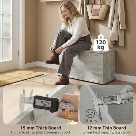 Wooden Blanket Box 80cm Wide With Storage - Velmora