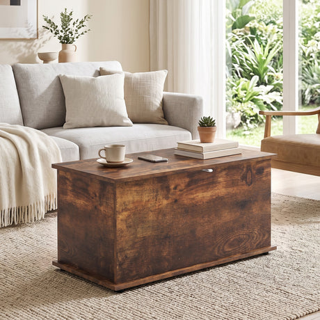 Wooden Blanket Box 80cm Wide With Storage - Velmora