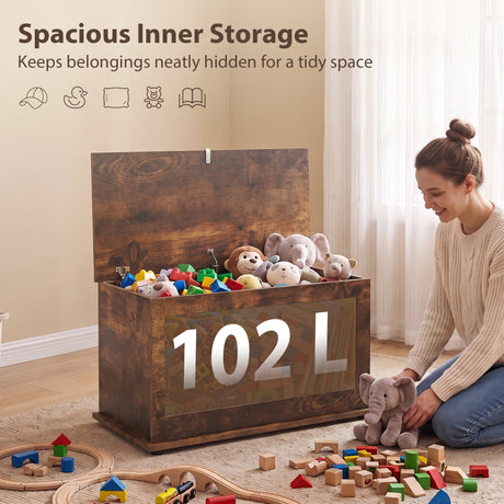 Wooden Blanket Box 80cm Wide With Storage - Velmora