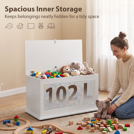 Wooden Blanket Box 80cm Wide With Storage - Velmora