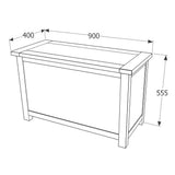 Wooden Blanket Box With Storage - Boston