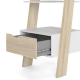Wooden Bookcase With 1 Drawer in Leaning Ladder Design - Oslo