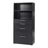 Wooden Bookcase With 1 Open Shelf 2 Drawers And 2 File Drawers - Prima