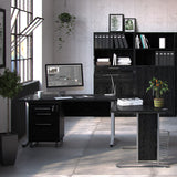 Wooden Bookcase With 1 Open Shelf 2 Drawers And 2 File Drawers - Prima