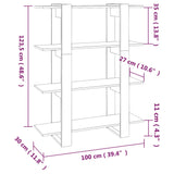 Wooden Bookcase 100cm Wide - Vantage Home
