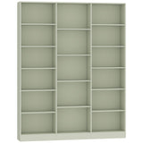 Wooden Bookcase 149cm Wide With 17 Compartments - Velmora