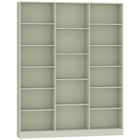 Wooden Bookcase 149cm Wide With 17 Compartments - Velmora