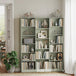 Wooden Bookcase 149cm Wide With 17 Compartments - Velmora