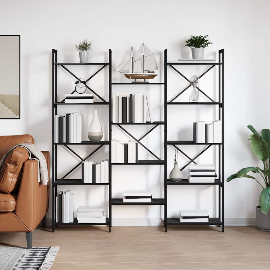 Wooden Bookcase 156cm Wide - Vantage Home