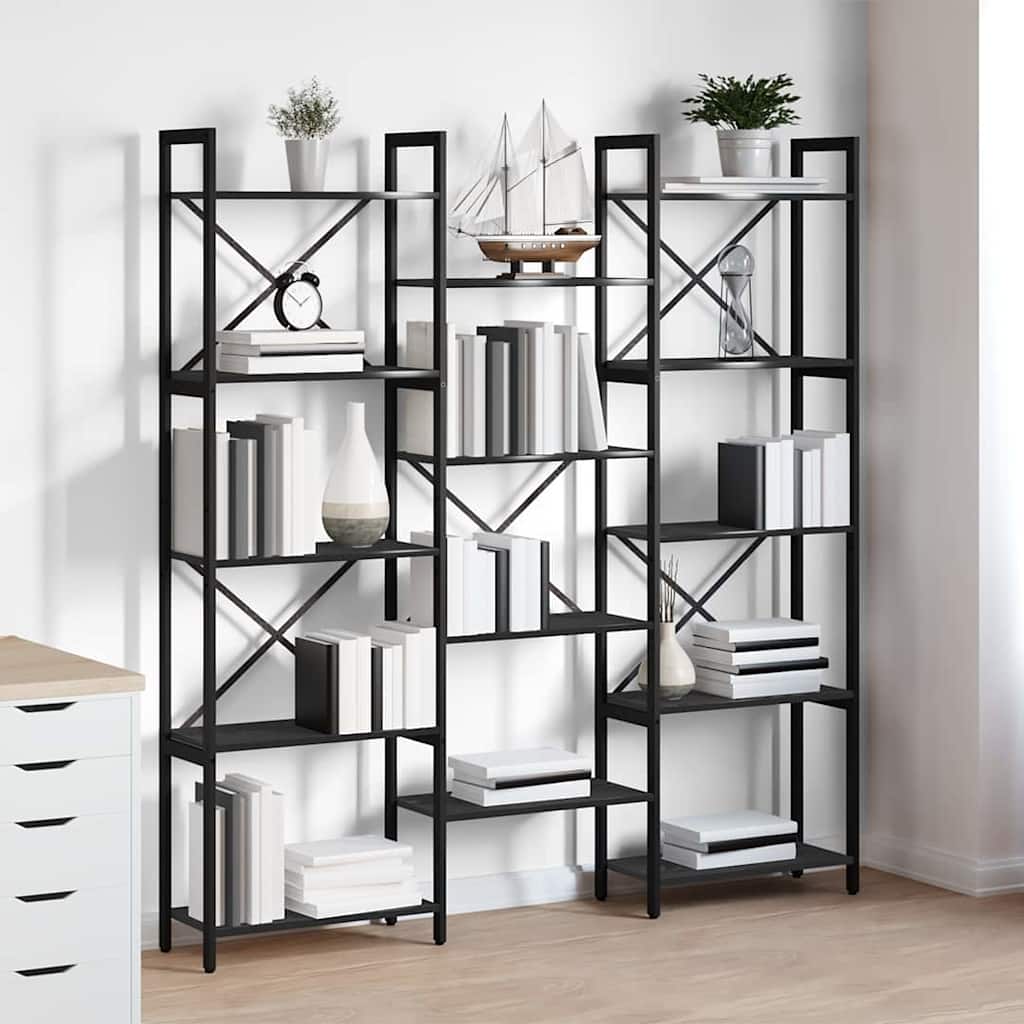 Wooden Bookcase 156cm Wide - Vantage Home