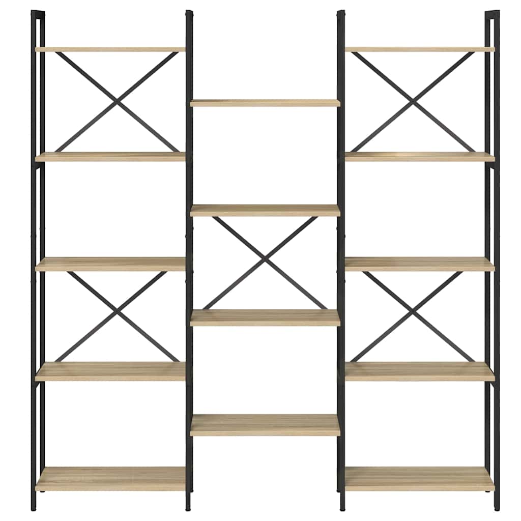 Wooden Bookcase 156cm Wide - Vantage Home