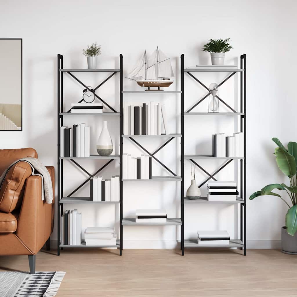 Wooden Bookcase 156cm Wide - Vantage Home