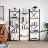 Wooden Bookcase 156cm Wide - Vantage Home