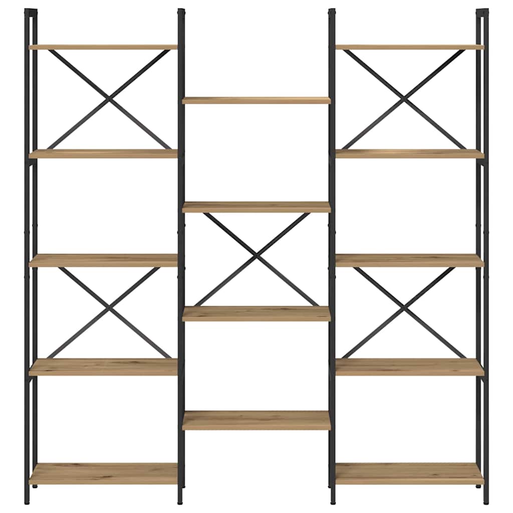 Wooden Bookcase 156cm Wide - Vantage Home