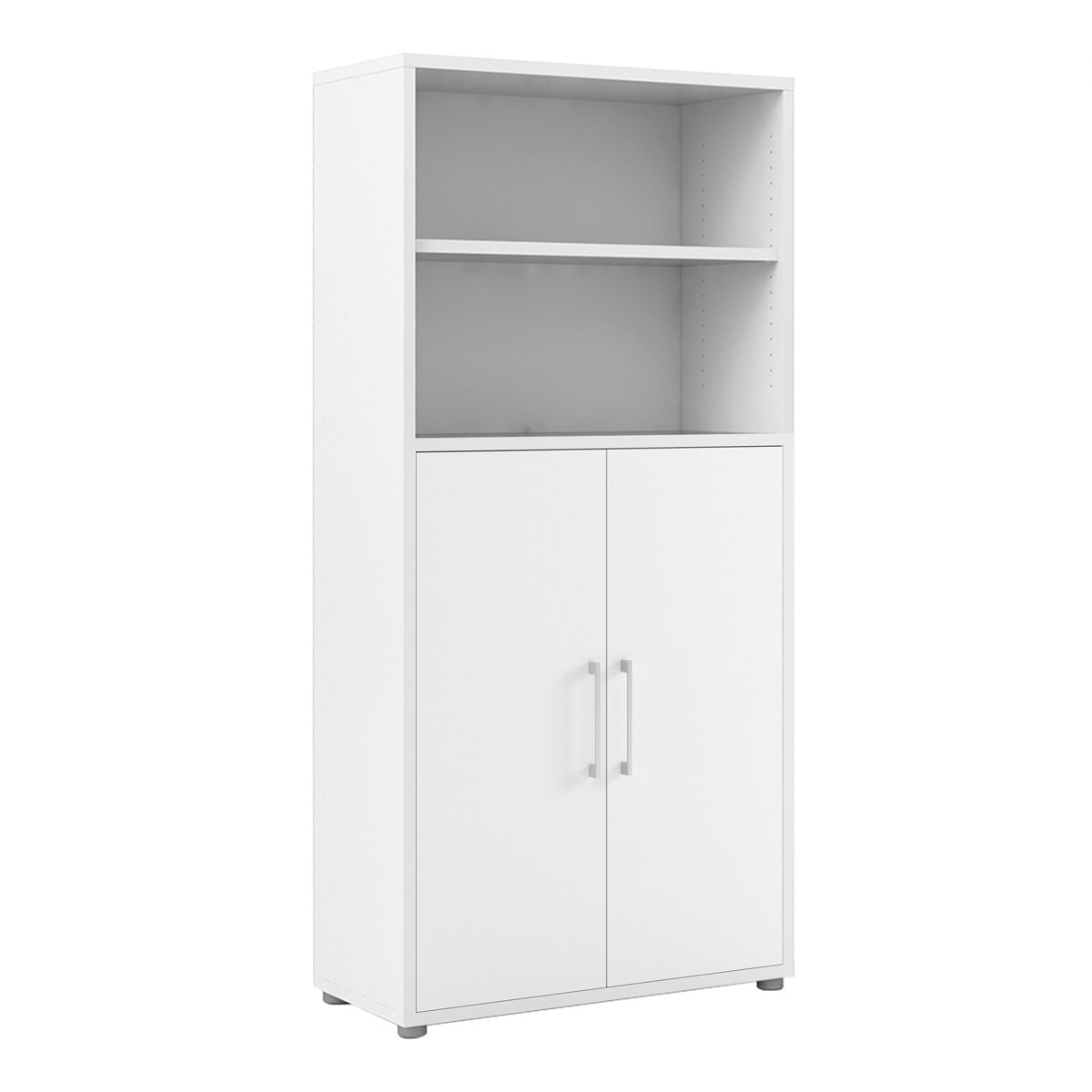 Wooden Bookcase With 2 Doors And 1 Open Shelf - Prima