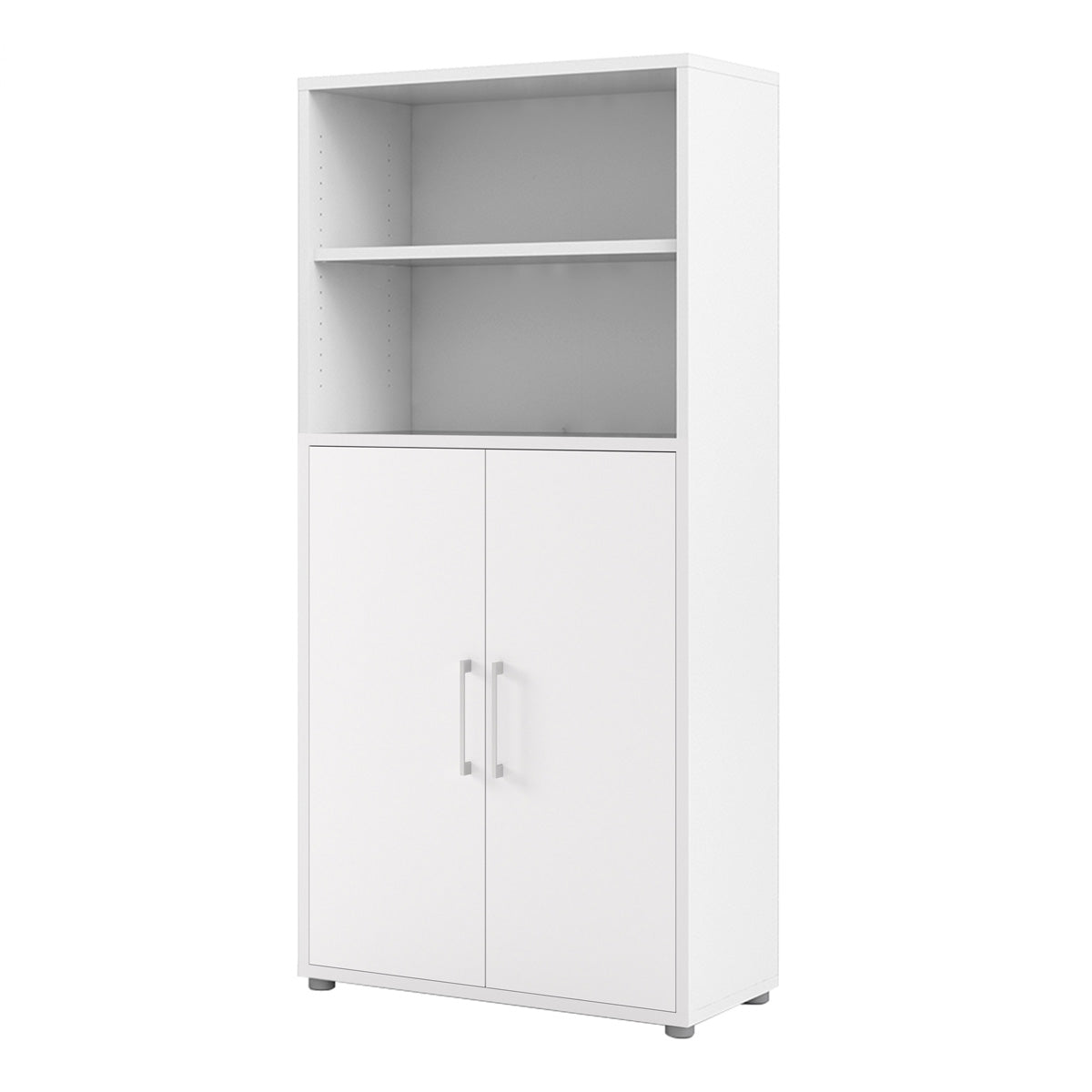 Wooden Bookcase With 2 Doors And 1 Open Shelf - Prima