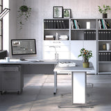 Wooden Bookcase With 2 Doors And 1 Open Shelf - Prima