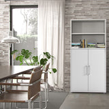 Wooden Bookcase With 2 Doors And 1 Open Shelf - Prima