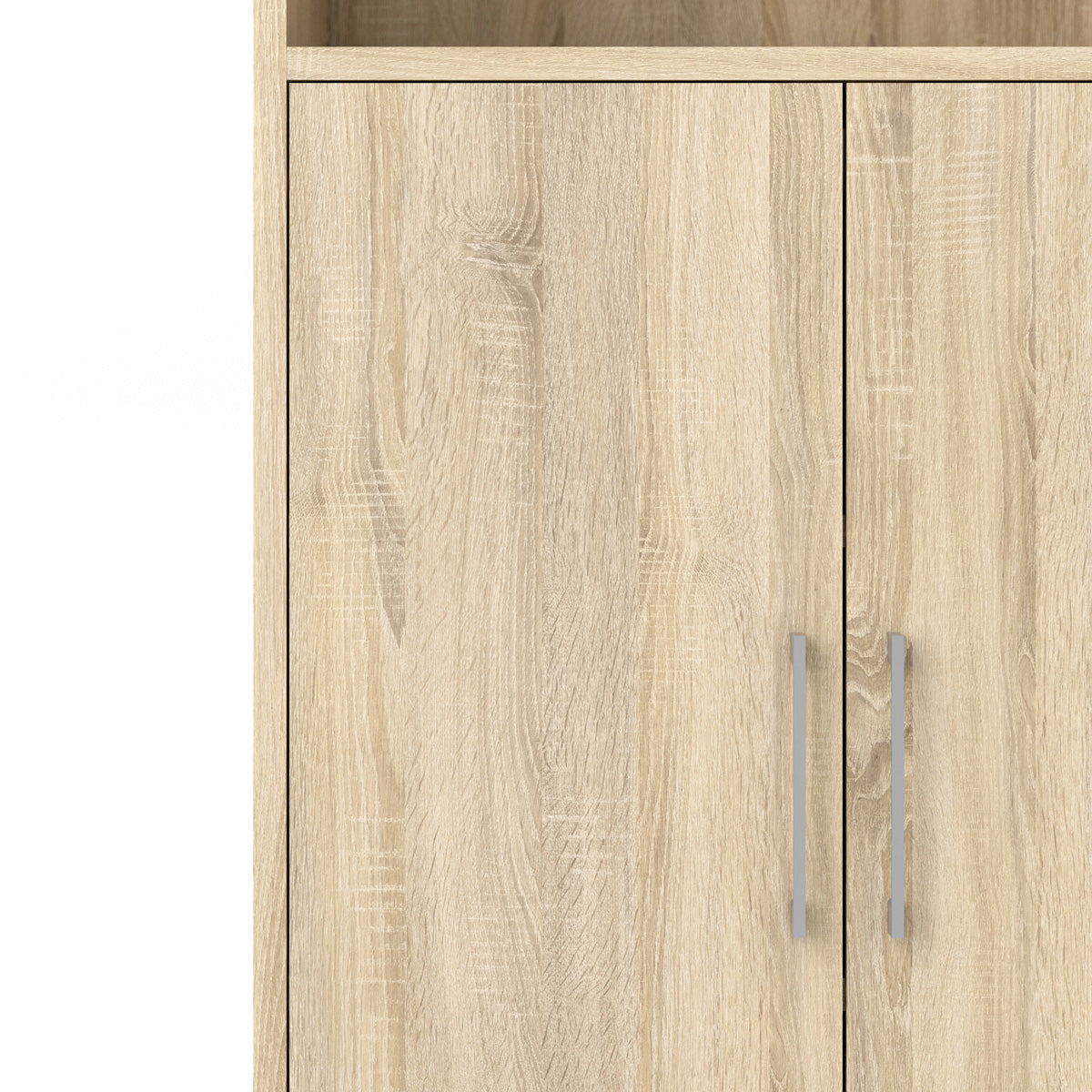 Wooden Bookcase With 2 Doors And 1 Open Shelf - Prima
