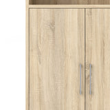 Wooden Bookcase With 2 Doors And 1 Open Shelf - Prima