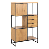 Wooden Bookcase With 2 Doors 3 Drawers And 1 Shelf - Swindon