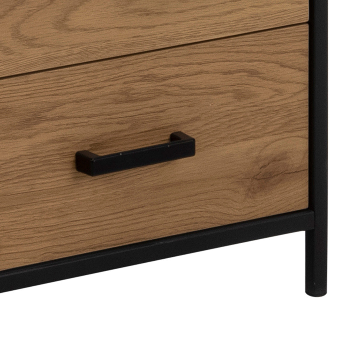 Wooden Bookcase With 2 Drawers And 3 Shelves - Seaford