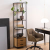 Wooden Bookcase With 2 Drawers And 3 Shelves - Seaford