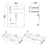 Wooden Bookcase With 2 Open Shelves 2 Doors And 2 Drawers - Prima