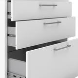 Wooden Bookcase With 2 Open Shelves 2 Drawers And 2 File Drawers - Prima