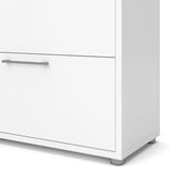Wooden Bookcase With 2 Open Shelves 2 Drawers And 2 File Drawers - Prima