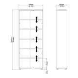 Wooden Bookcase With 2 Open Shelves 2 Drawers And 2 File Drawers - Prima