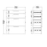 Wooden Bookcase With 2 Open Shelves 2 Drawers And 2 File Drawers - Prima
