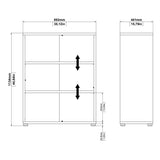 Wooden Bookcase With 2 Open Shelves - Prima