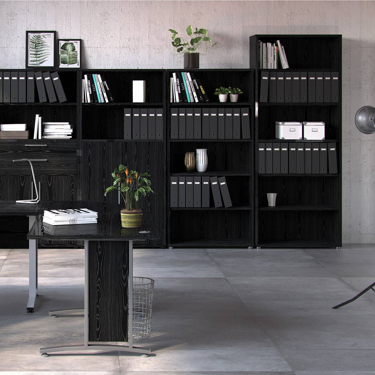 Wooden Bookcase With 4 Open Shelves - Prima