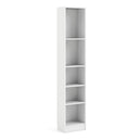 Wooden Bookcase With 4 Shelves Tall And Narrow - Basic
