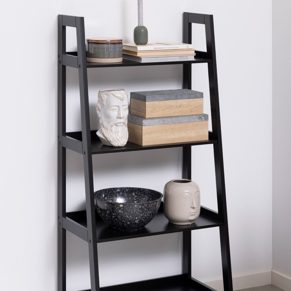 Wooden Bookcase With 4 Shelves - Wally