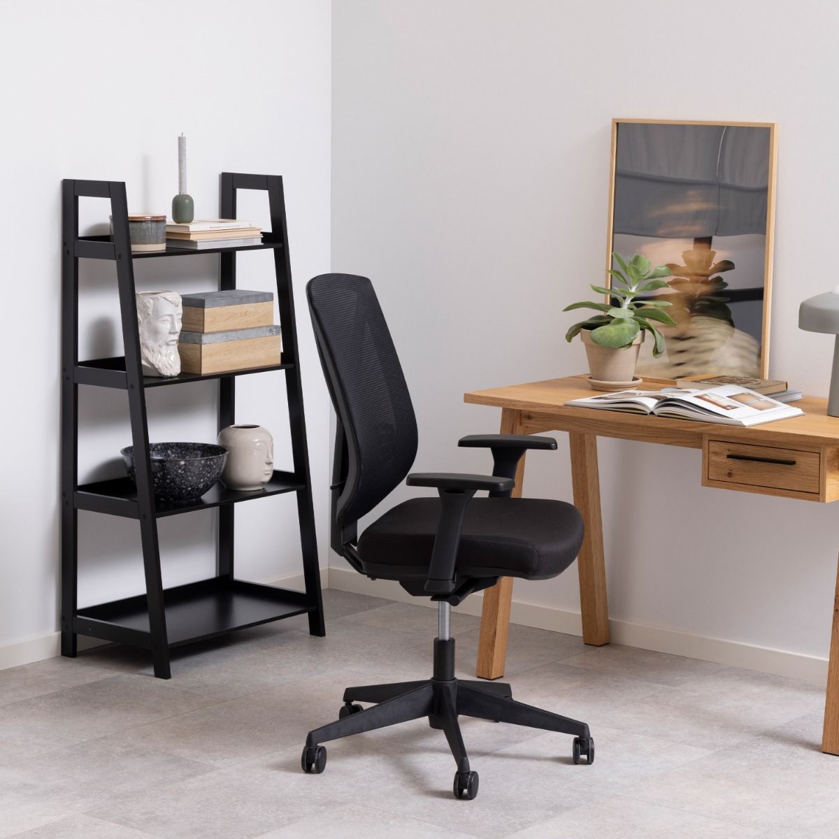 Wooden Bookcase With 4 Shelves - Wally