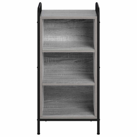 Wooden Bookcase 40cm Wide With 2 Shelves And Steel Frame - Vantage Home
