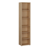 Wooden Bookcase With 5 Shelves Tall And Narrow - Alice Springs